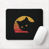 80-stijl Kat met terugdrukte klep Muismat (Met muis)