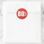 80% tachtig procent KORTING Sale Sticker (Tas)