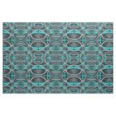 80 Turquoise en grijs Arched Line Pattern Stof (Fat Quarter)