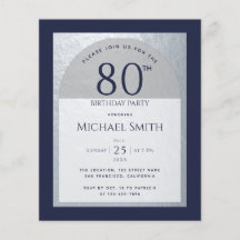 80 Uitnodiging tot Man Blauwe Zilveren op jaarbudg