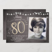 80 uitnodiging van 180 zevenenzeventig Rustic (Voorkant / Achterkant)