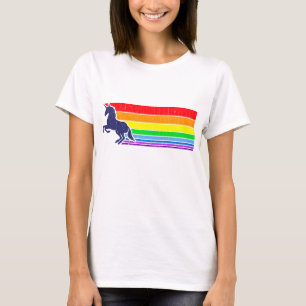 '80  Unicorn-regenboog T-shirt