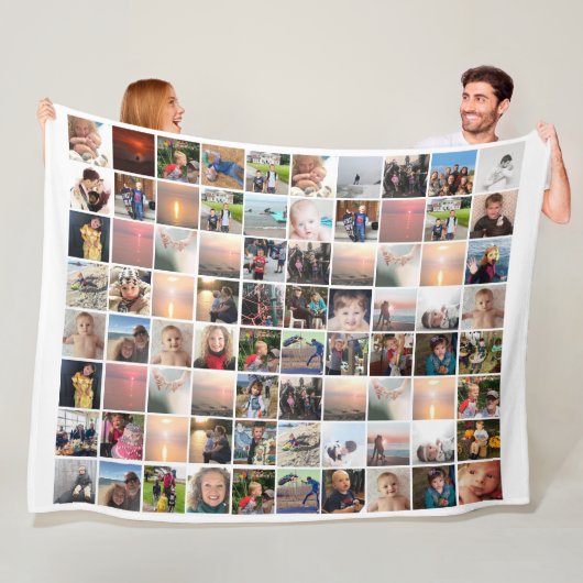 80 unieke foto's of uw Afbeeldingen of citaten All Fleece Deken (In situ)