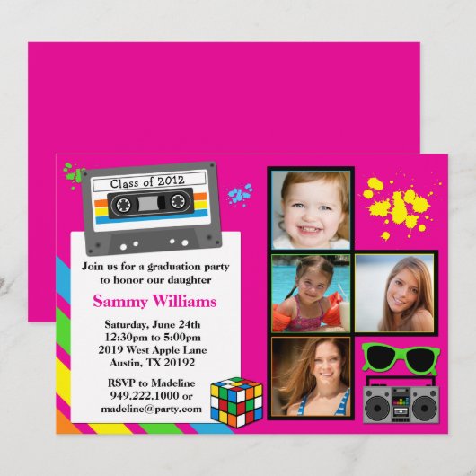 80 van de graduatiepartij van 2012 kaart (Voorkant / Achterkant)