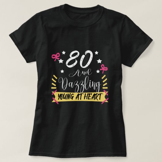 80 Verbluffende Verjaardag T-shirt (Design voorkant)