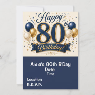 80 Verjaardag Save the Date   Kaart
