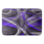 80 Vibes Violet Blue en grijs Funky Pattern. Badmat (Voorkant)