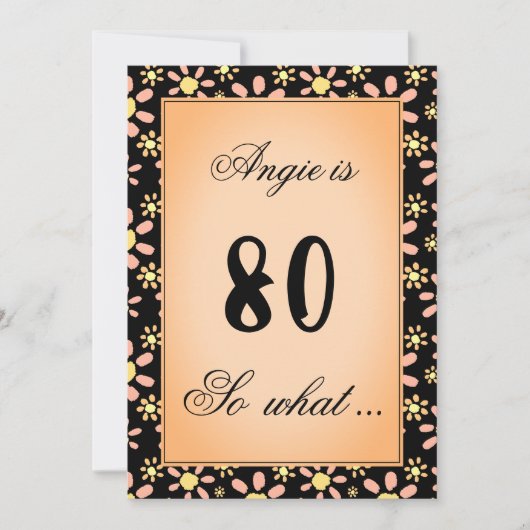 80 wat de bloem van de bloem van Daisy 80e verjaar Kaart (Voorkant)