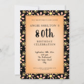 80 wat de bloem van de bloem van Daisy 80e verjaar Kaart (Achterkant)