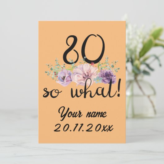 80 Wat een 80ste verjaardag Aankondiging (Staand voorkant)