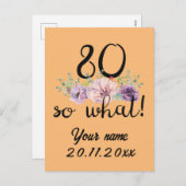 80 Wat een 80ste verjaardag Feestdagenkaart (Voorkant / Achterkant)