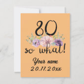 80 Wat een 80ste verjaardag Feestdagenkaart (Voorkant)