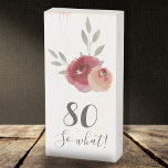 80 Wat Funny Waterverf Roos 80th Birthday Houten Kist Print<br><div class="desc">80 Wat een grappige Waterverf Roos 80e verjaardag Wooden Box. Floral 80e verjaardag houten doos met prachtige waterverf rozen en twijgen. De grappige en inspirerend tekst 80 Dus wat is een geweldig cadeau voor een vrouw die 80 jaar viert en een gevoel van humor heeft. U kunt de leeftijd en...</div>