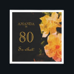 80 wat Gele Rose Funny 80th Birthday Servet<br><div class="desc">80 dus wat Gele Rose Funny 80th Birthday Napkins. Voeg jouw naam toe.</div>