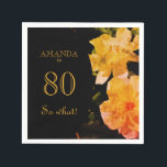 80 wat Gele Rose Funny 80th Birthday Servet<br><div class="desc">80 dus wat Gele Rose Funny 80th Birthday Napkins. Voeg jouw naam toe.</div>