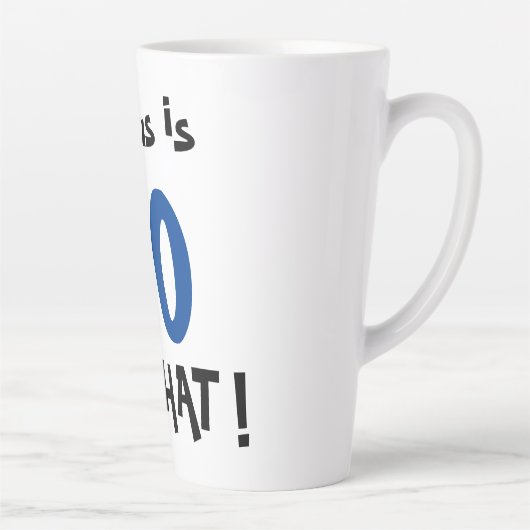 80 Wat grappig citaat Moderne 80ste verjaardag Latte Mok (Rechts)