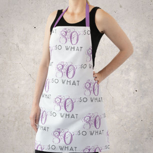 80 Wat grappig roze 80th Birthday Woman Schort