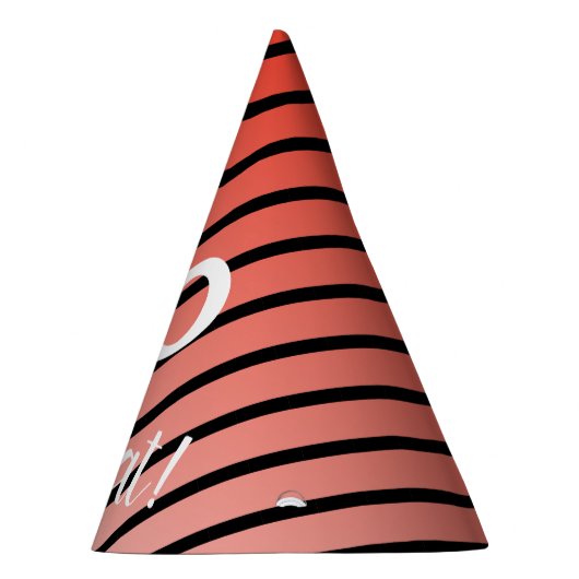 80 wat grappige rode streep Pattern 80th Birthday Feesthoedjes (Rechts)