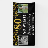 80 Wat vóór na de foto 80e verjaardag Spandoek (Verticaal)