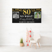 80 Wat vóór na de foto 80e verjaardag Spandoek (Insitu)