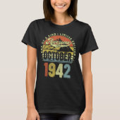80 Year Old Awesome Since October 1942 80th Birthd T-shirt (Voorkant)