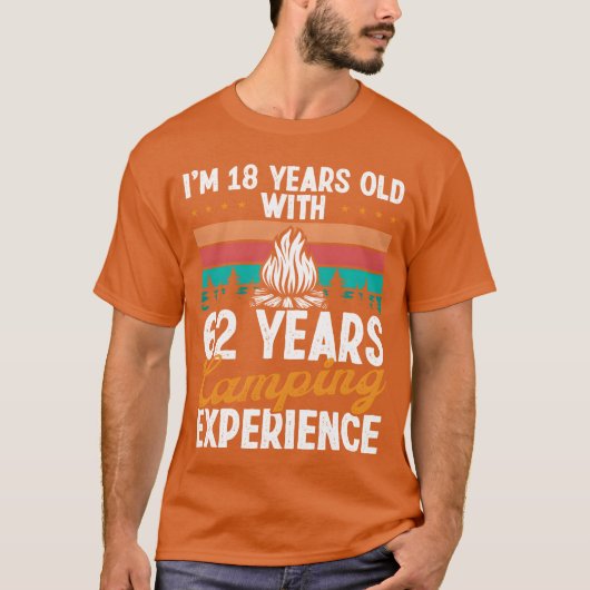 80 Year Old Camper Mountains Camping 80 Birthday f T-shirt (Voorkant)