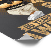 80 Year Old January 1946 Teddy Bear 80th Birthday  Poster (Hoek)