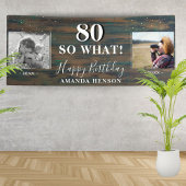 80 Zo wat rustieke oude nieuwe foto 80e verjaardag Spandoek