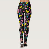 80 zwart en Retro Leggings (Achterkant)