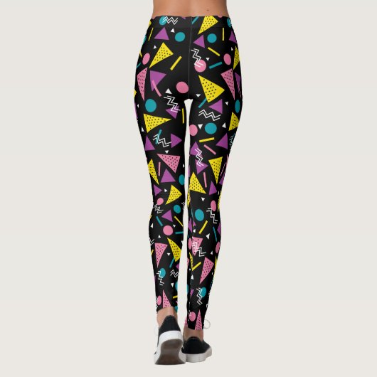 80 zwart en Retro Leggings (Achterkant)