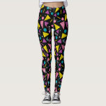 80 zwart en Retro Leggings<br><div class="desc">Grappig,  kleurrijk verjaardagscadeau en voor coole,  radicale,  bodacieuze,  tubulaire en geweldige yoga- en oefenventilatoren. Het patroon van de jaren '80 maakt een leuk en retro thema voor het millenniale meisje of vrouw.</div>