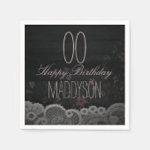 80e 85e 90e 91e 92e 97e 98e 99e verjaardag servetten (Voorkant)