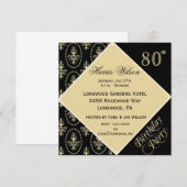 80e-89e verjaardag Uitnodigingen (Voorkant / Achterkant)