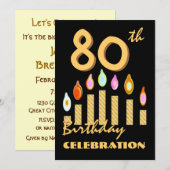 80e - 89e verjaardag van de goudkaarsen van de par kaart (Voorkant / Achterkant)
