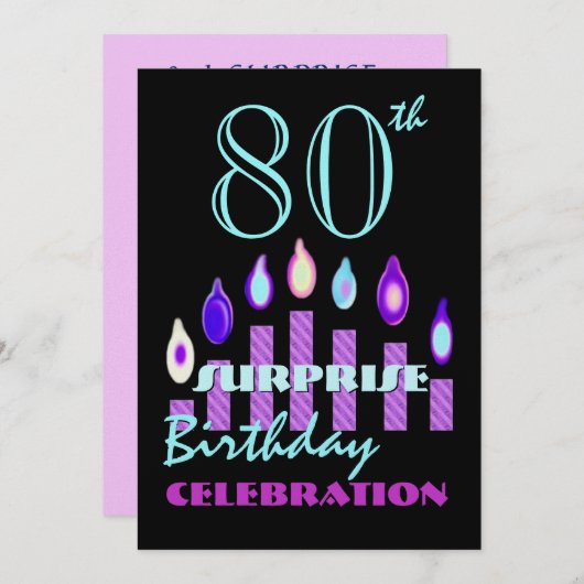 80e - 89e VERZEKERING - uitnodiging van de Birthda (Voorkant / Achterkant)