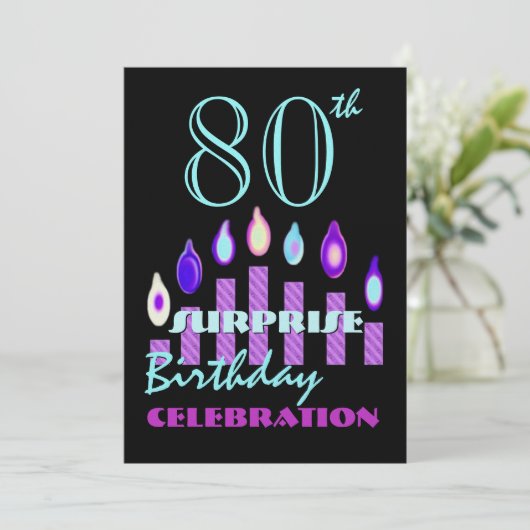 80e - 89e VERZEKERING - uitnodiging van de Birthda (Staand voorkant)