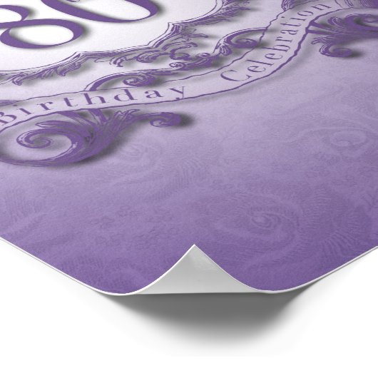 80e Aangepaste banner Poster op jaarbasis 60x11 (Hoek)