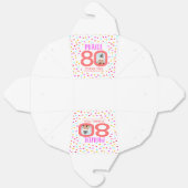 80e aangepaste foto kleurrijke koraal confetti ver bedankdoosjes (Ongevouwen)