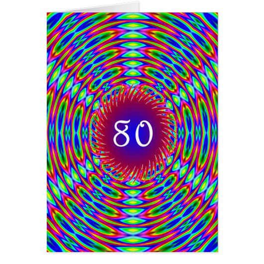 80e Abstracte Trippy Swirls van Birthday (Voorkant)
