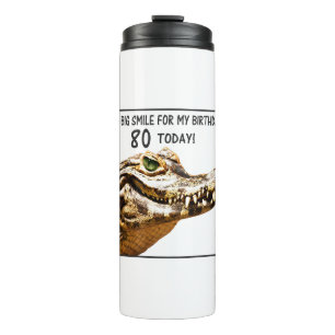 80e 'Birthday Alligator Smile' Thermosbeker