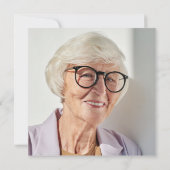 80e Birthday Blue Hydrangeas Floral Waterverf Kaart (Achterkant)