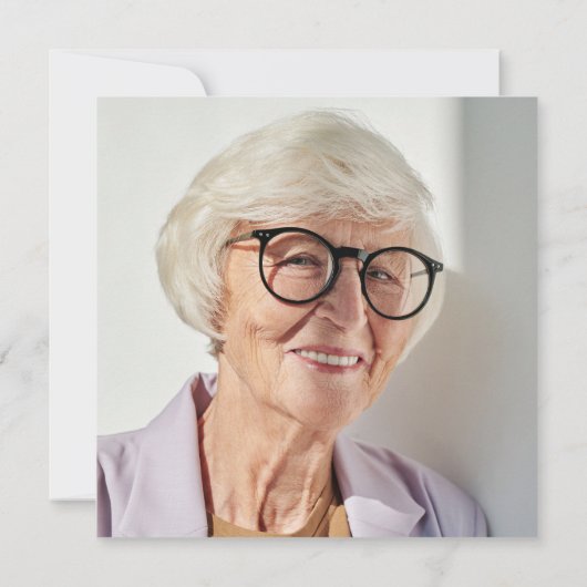 80e Birthday Blue Hydrangeas Floral Waterverf Kaart (Achterkant)