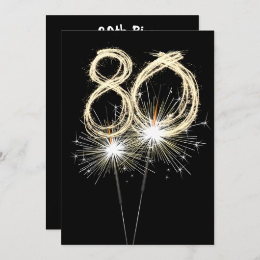 80e 'Birthday'-brochure Kaart (Voorkant / Achterkant)