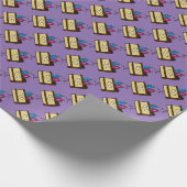 80e Birthday Cake met kaarsen Cadeaupapier (Hoek)