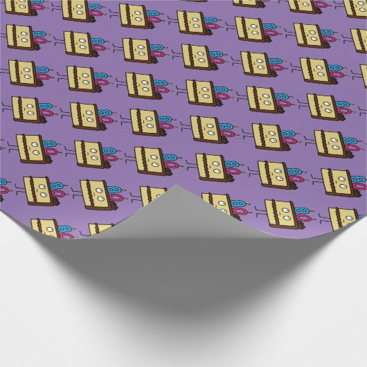 80e Birthday Cake met kaarsen Cadeaupapier (Hoek)