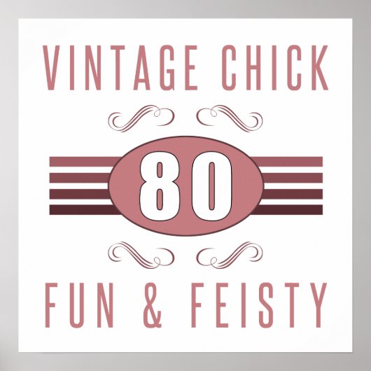 80e Birthday  Chick Poster (Voorkant)