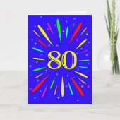 80e 'Birthday Explosion'-Kaart Kaart (Voorkant)