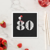 80e Birthday party ballonnen Servet (Insitu)