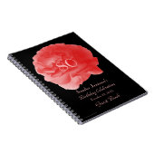 80e Birthday Party Guest Book, Coral Pink Rose Notitieboek (Rechterzijde)
