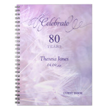 80e Birthday Party Guest Book Notebook